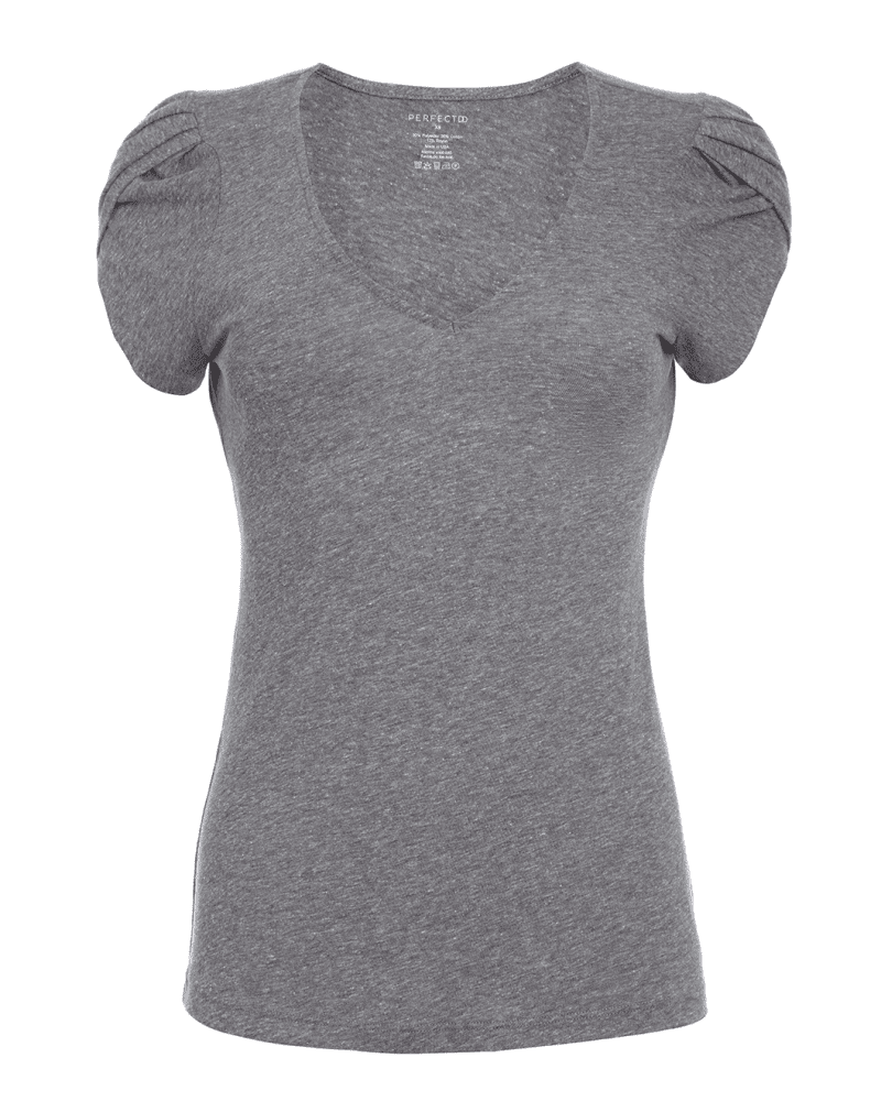 AmyV Neck HeatherGrey Front