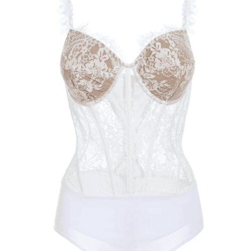 LaceBodysuit WhiteFront