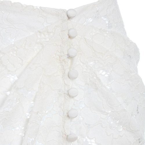 LaceSkirtButtonDetail White