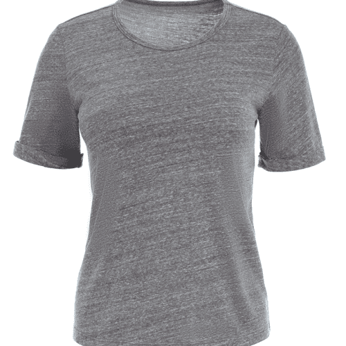 PerfectDD RolledSleeveTee Heather Grey