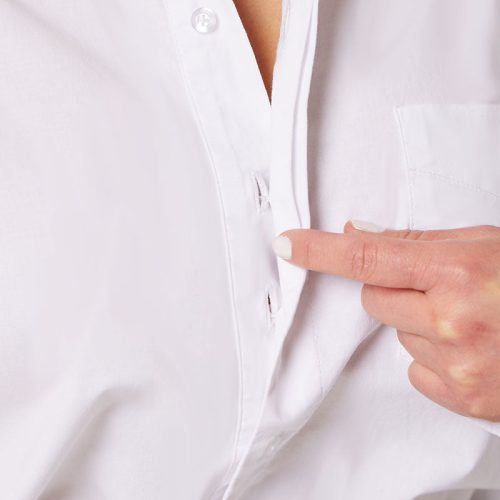 PerfectDD White Classic ButtonDown CloseUp